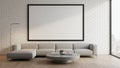 Modern Living Room with Minimalist Design and Neutral Tones Royalty Free Stock Photo